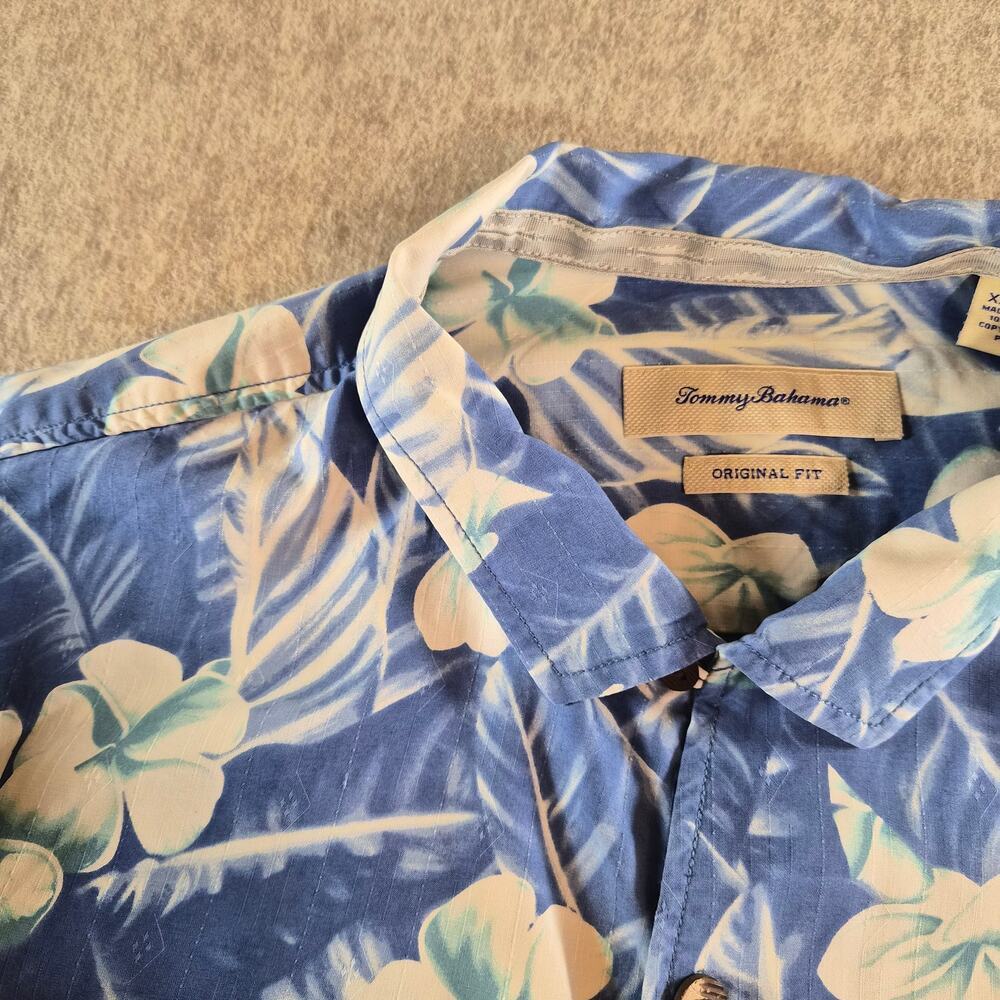 TOMMY BAHAMA MENS 100% SILK HAWAIIAN SHIRT BUTTON UP SIZE XXL